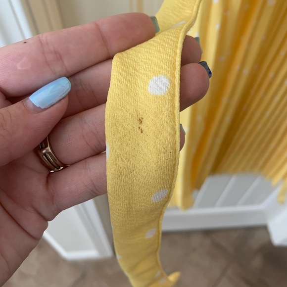 NWT Lark + Grey Yellow Polka Dot Dress - Picture 5 of 5